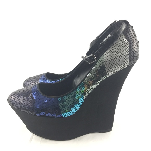 H by Halston Platform Wedge Sandals - Picture 6 of 8